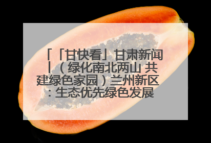 「甘快看」甘肃新闻丨（绿化南北两山 共建绿色家园）兰州新区：生态优先绿色发展 打造生态环保示范区