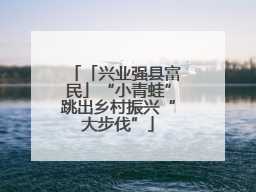 「兴业强县富民」“小青蛙”跳出乡村振兴“大步伐”