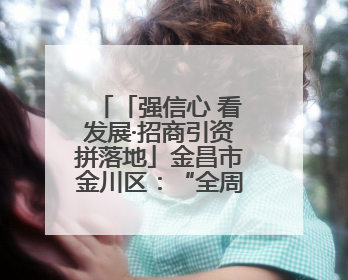 「强信心 看发展·招商引资拼落地」金昌市金川区：“全周期服务”助推项目落地