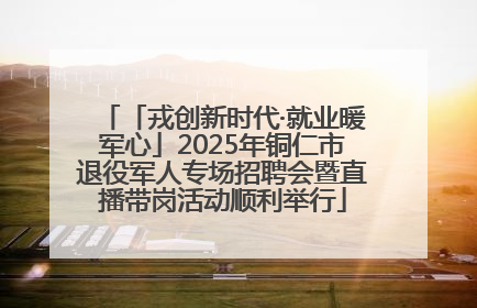 「戎创新时代·就业暖军心」2025年铜仁市退役军人专场招聘会暨直播带岗活动顺利举行