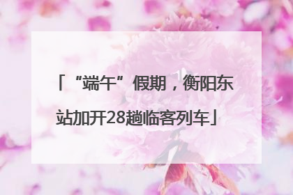 “端午”假期，衡阳东站加开28趟临客列车