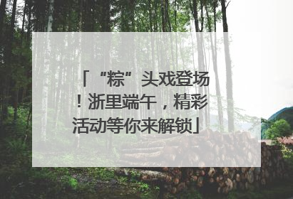 “粽”头戏登场！浙里端午，精彩活动等你来解锁