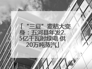 “三夏”麦秸大变身：五河县年发2.5亿千瓦时绿电 供20万吨蒸汽