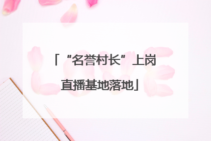“名誉村长”上岗 直播基地落地