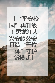 “平安校园”再升级！黑龙江大兴安岭公安打造“三位一体”守护新模式