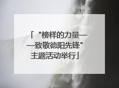 “榜样的力量——致敬德阳先锋”主题活动举行