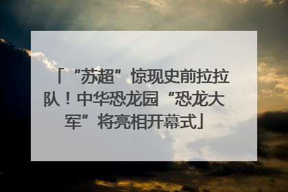 “苏超”惊现史前拉拉队！中华恐龙园“恐龙大军”将亮相开幕式