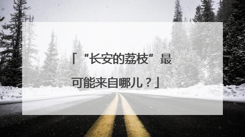 “长安的荔枝”最可能来自哪儿？