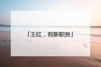 王红，有新职务