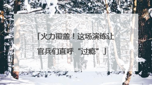 火力覆盖！这场演练让官兵们直呼“过瘾”