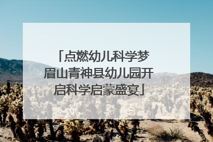 点燃幼儿科学梦 眉山青神县幼儿园开启科学启蒙盛宴