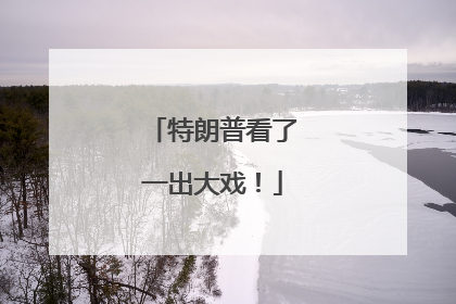 特朗普看了一出大戏！