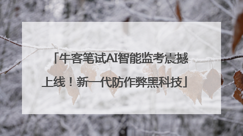 牛客笔试AI智能监考震撼上线！新一代防作弊黑科技