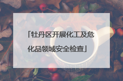 牡丹区开展化工及危化品领域安全检查