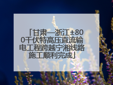 甘肃—浙江±800千伏特高压直流输电工程跨越宁湘线路施工顺利完成