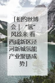 相约丝博会｜“氢”风徐来 看西咸新区泾河新城氢能产业聚链成势