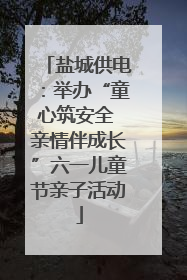 盐城供电：举办“童心筑安全 亲情伴成长”六一儿童节亲子活动