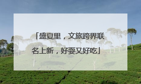盛夏里，文旅跨界联名上新，好耍又好吃