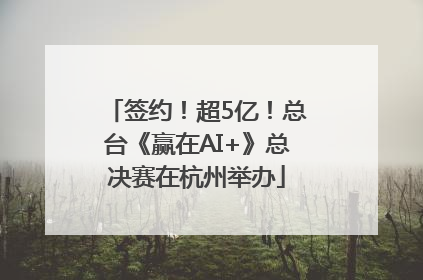 签约！超5亿！总台《赢在AI+》总决赛在杭州举办
