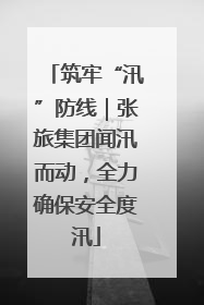 筑牢“汛”防线｜张旅集团闻汛而动，全力确保安全度汛