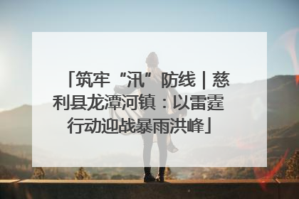 筑牢“汛”防线｜慈利县龙潭河镇：以雷霆行动迎战暴雨洪峰