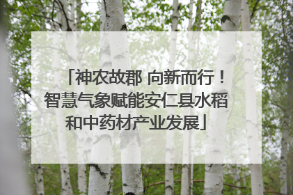 神农故郡 向新而行！智慧气象赋能安仁县水稻和中药材产业发展