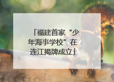 福建首家“少年海事学校”在连江揭牌成立