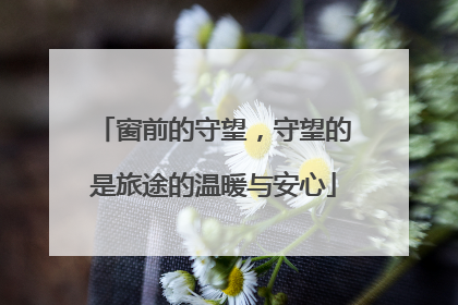 窗前的守望，守望的是旅途的温暖与安心