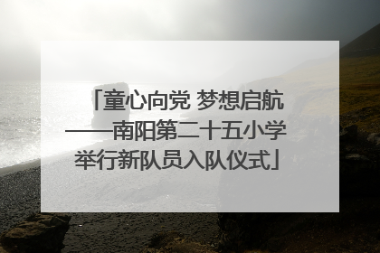 童心向党 梦想启航——南阳第二十五小学举行新队员入队仪式