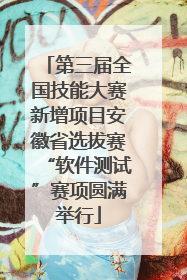 第三届全国技能大赛新增项目安徽省选拔赛“软件测试”赛项圆满举行
