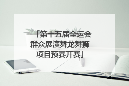 第十五届全运会群众展演舞龙舞狮项目预赛开赛