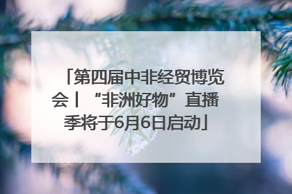 第四届中非经贸博览会丨“非洲好物”直播季将于6月6日启动