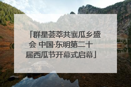 群星荟萃共襄瓜乡盛会 中国·东明第二十届西瓜节开幕式启幕