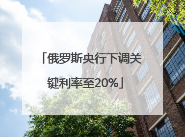 俄罗斯央行下调关键利率至20%