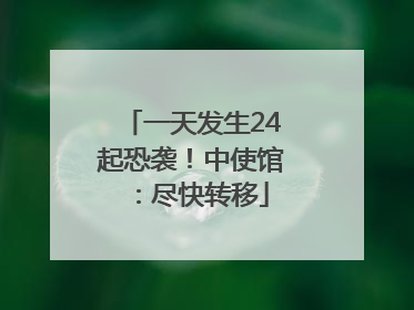 一天发生24起恐袭！中使馆：尽快转移