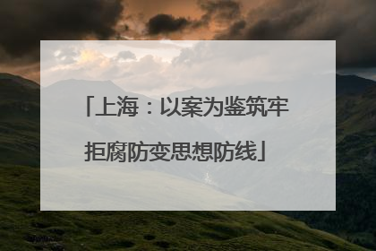 上海：以案为鉴筑牢拒腐防变思想防线