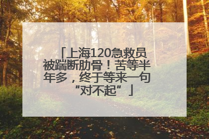 上海120急救员被踹断肋骨！苦等半年多，终于等来一句“对不起”