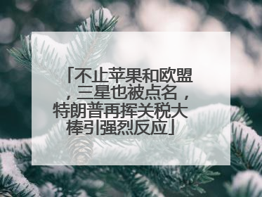 不止苹果和欧盟，三星也被点名，特朗普再挥关税大棒引强烈反应