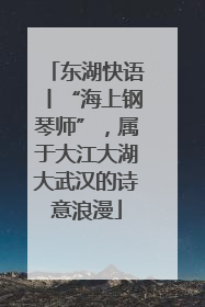 东湖快语丨“海上钢琴师”，属于大江大湖大武汉的诗意浪漫