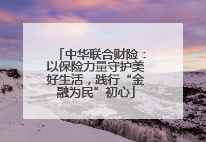 中华联合财险：以保险力量守护美好生活，践行“金融为民”初心