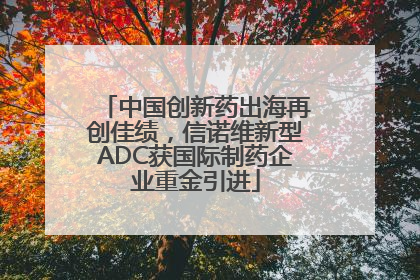 中国创新药出海再创佳绩，信诺维新型ADC获国际制药企业重金引进