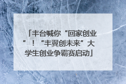 丰台喊你“回家创业”！“丰翼创未来”大学生创业争霸赛启动