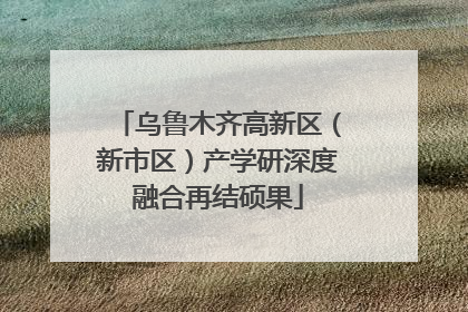 乌鲁木齐高新区（新市区）产学研深度融合再结硕果
