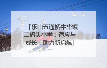 乐山五通桥牛华镇二码头小学：适应与成长，助力新启航