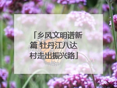 乡风文明谱新篇 牡丹江八达村走出振兴路