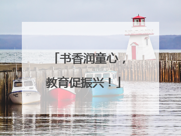 书香润童心，教育促振兴！