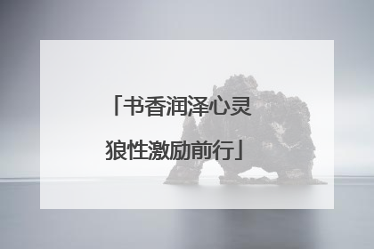 书香润泽心灵 狼性激励前行