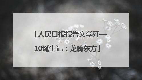 人民日报报告文学歼—10诞生记：龙腾东方