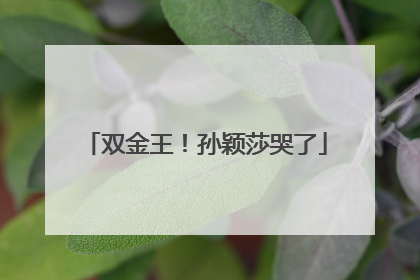 双金王！孙颖莎哭了