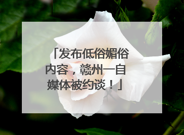发布低俗媚俗内容，赣州一自媒体被约谈！